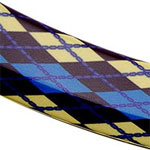 Blue Argyle Deep V Rims